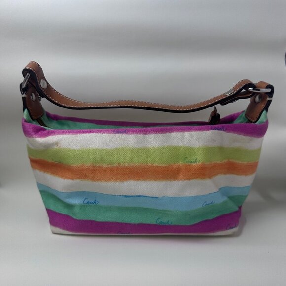 Coach Hampton Stripe Signature Mini Bag - Picture 2 of 5